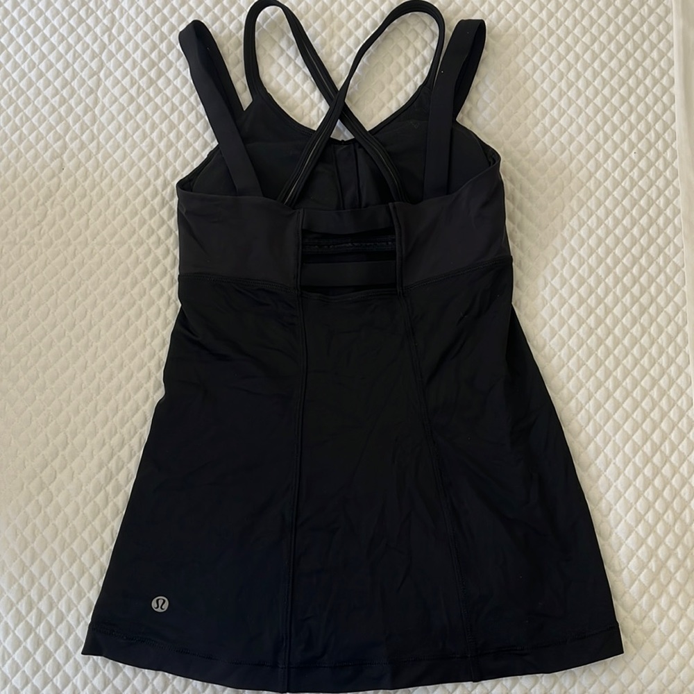 lululemon athletica Strappy luxtreme black run tank size 4